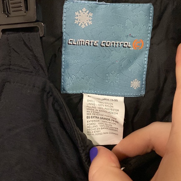 Black Zip Up Snow Overalls - Picture 2 of 10